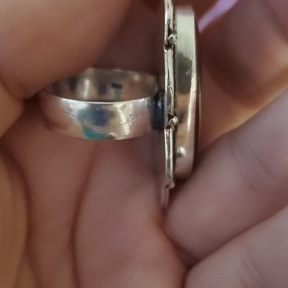 New Mud Crack Jasper Fossil 925 Silver Ring. - Picture 7 of 8